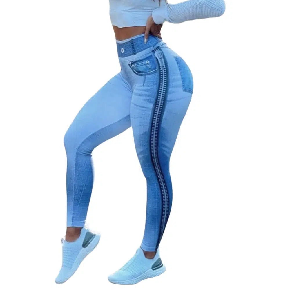 WomensLeggings Imitation Denim Leggings For Women