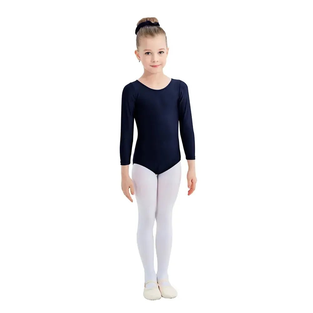Girls Long Sleeve Ballet Leotard – Gymnastics &amp; Dance Bodysuit - Bennys Beauty World