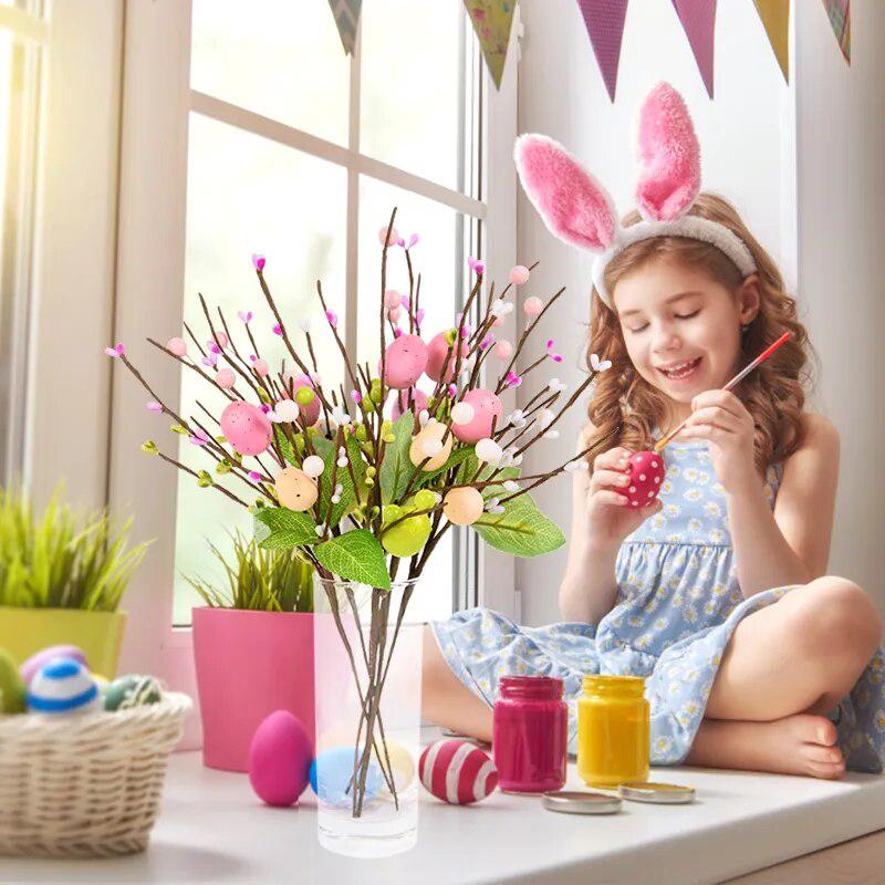 Easter Artificial Egg Flower Table Ornaments-Artificial Flora-Arlik interiors