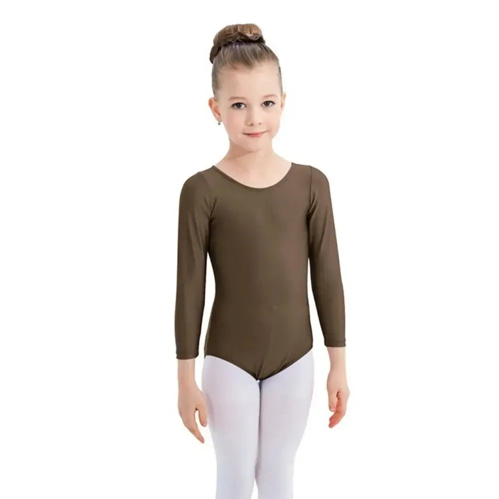 Girls Long Sleeve Ballet Leotard – Gymnastics &amp; Dance Bodysuit - Bennys Beauty World