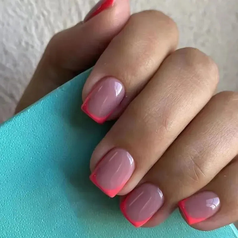 Short Square Press-On Nails – 24 Pcs Acrylic False Nail Tips | Bennys Beauty World-Nails-Bennys Beauty World