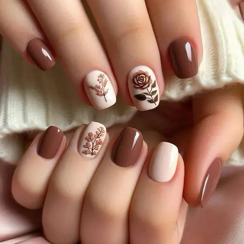 Short Square Press-On Nails – 24 Pcs Acrylic False Nail Tips | Bennys Beauty World-Nails-Bennys Beauty World