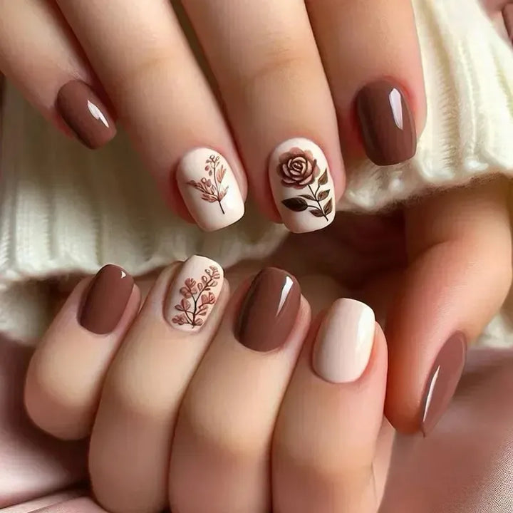 Short Square Press-On Nails – 24 Pcs Acrylic False Nail Tips | Bennys Beauty World-Nails-Bennys Beauty World