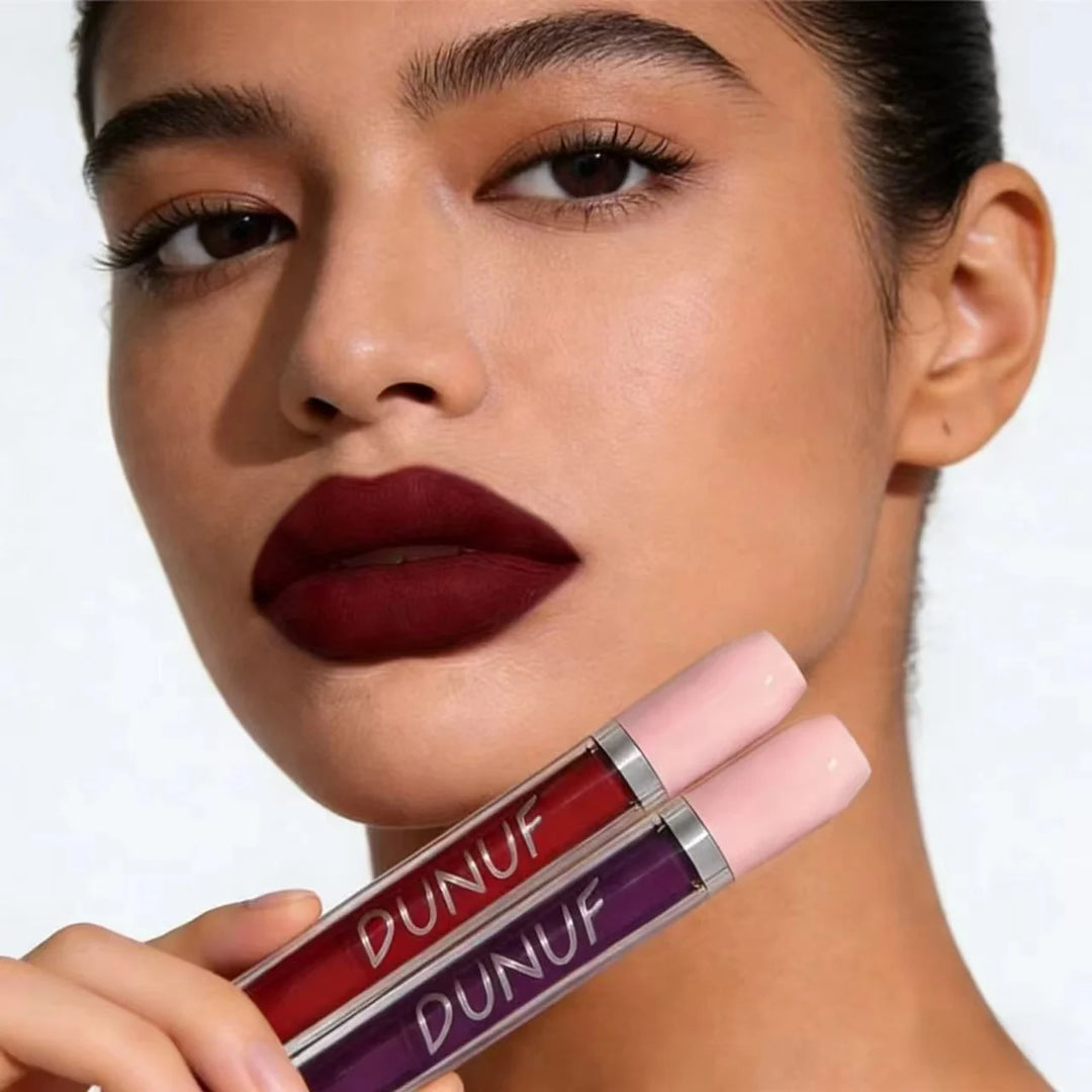 DUNUF Matte Lip Gloss Set – 5 Waterproof Velvet Lipsticks