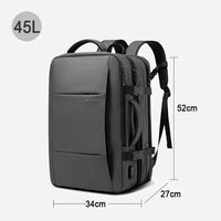 Men Business Backpack School Expandable USB Bag Large Capacity Backpack-backpack-Bennys Beauty World