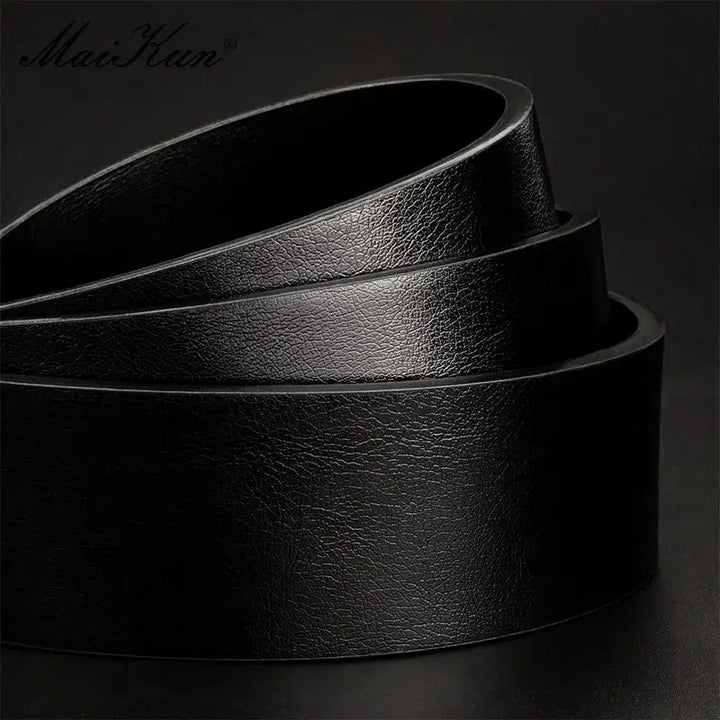 Vintage Casual Belt Black Pin Buckle Leather Belt