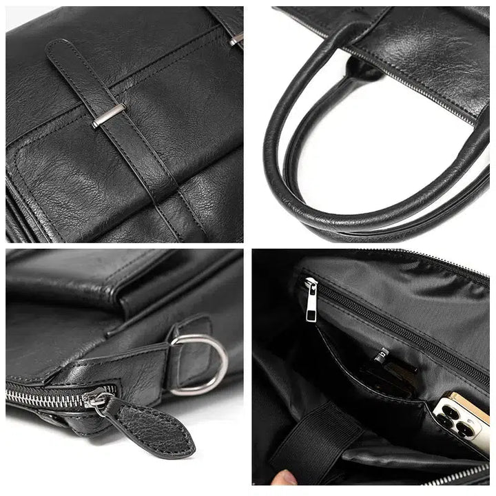 Business Handbags Men Briefcase Luxury Fashion Leather Satchels-bag-Bennys Beauty World