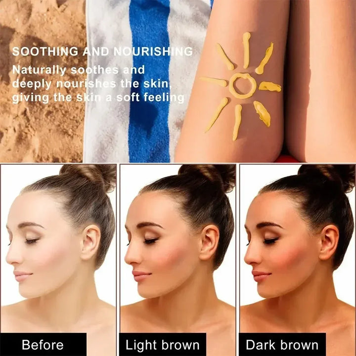 Natural Tan Premium Shiny Brown Sunbeds Aloe Lotion