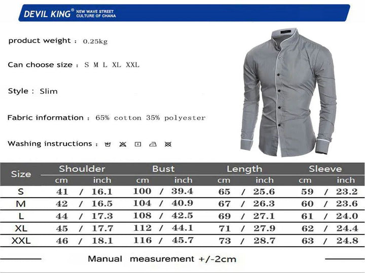 Men's Luxury Casual Formal Long Sleeve Shirt