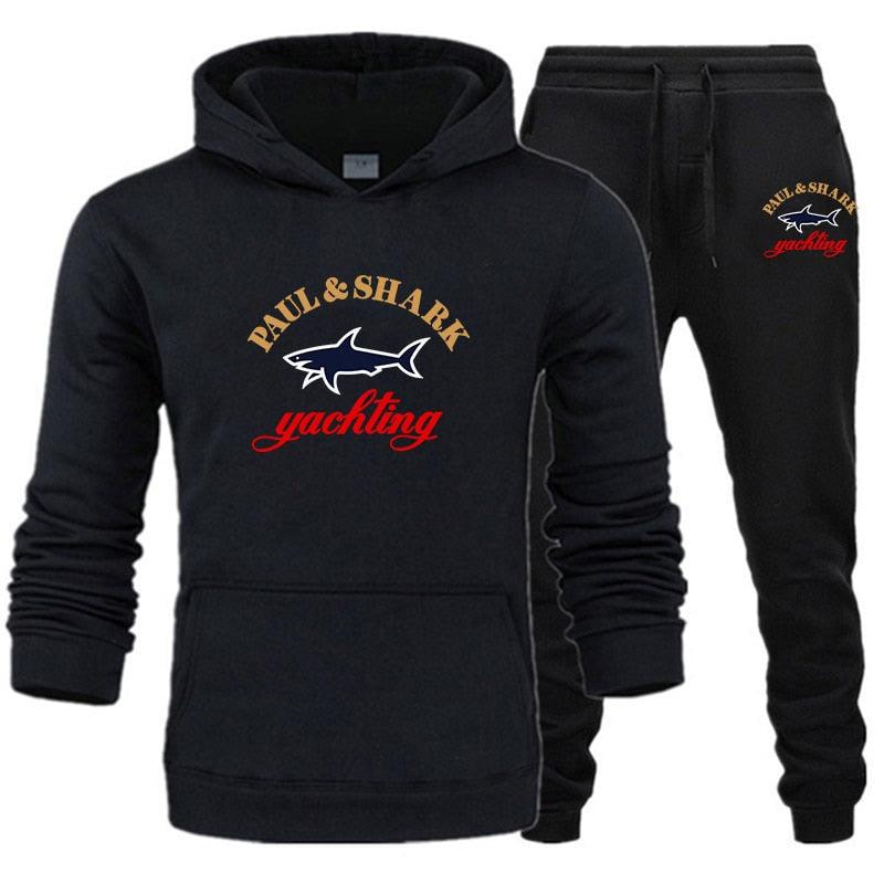 Men's Sweatshirt Sets Solid Color Hoodies+ Sweatpants 2Pcs Tracksuit-Hoodie-Bennys Beauty World