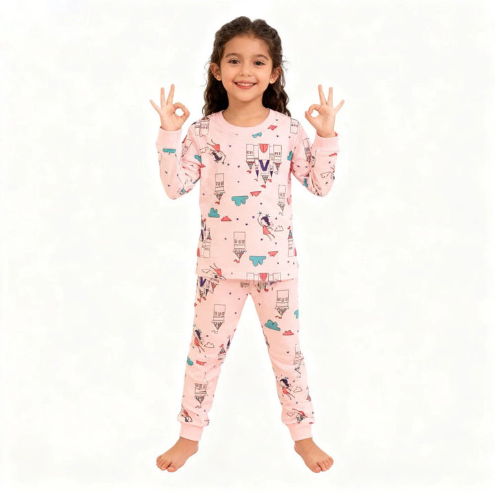 Kids Animal Print Long-Sleeve Pyjama Set | Boys &amp; Girls Sleepwear | Ages 2–7