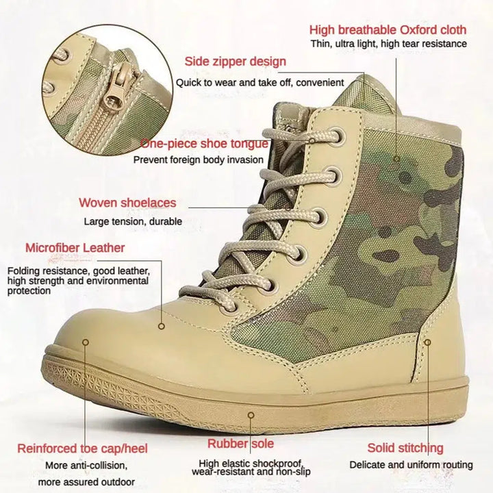 Kids Military Boots Training Outdoor Tactical Boots-Bennys Beauty World