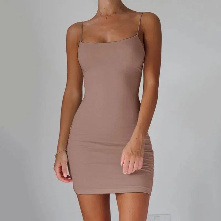 Spaghetti Strap Mini Bodycon Dress