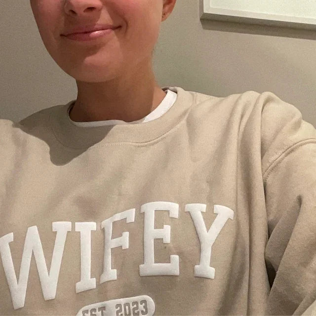 Newly Wed Personalized Wifey Sweatshirt