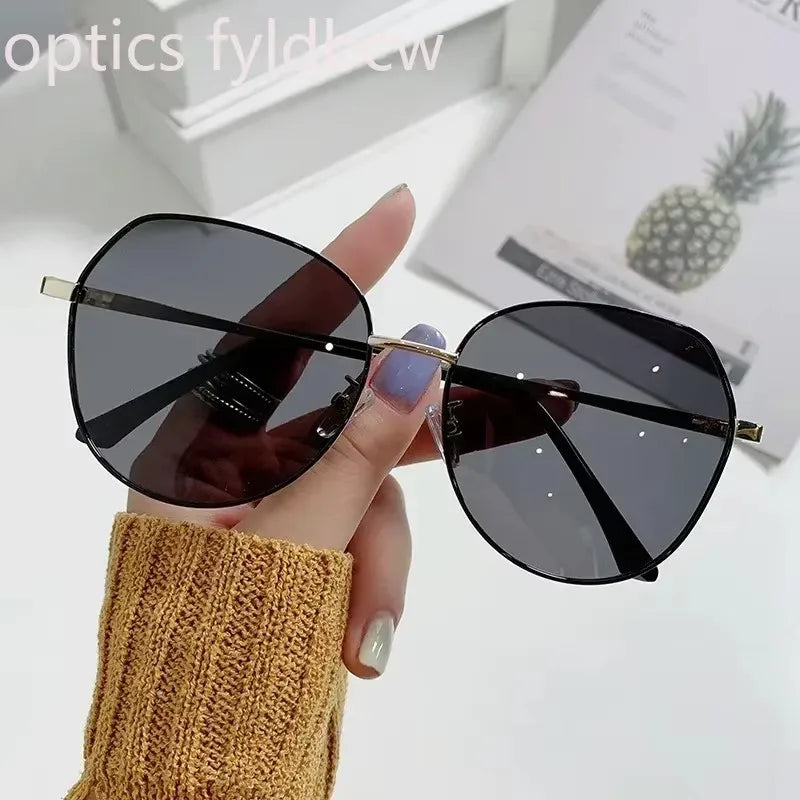 Custom Prescription Polarized Sunglasses – Oval Metal Frame for Women