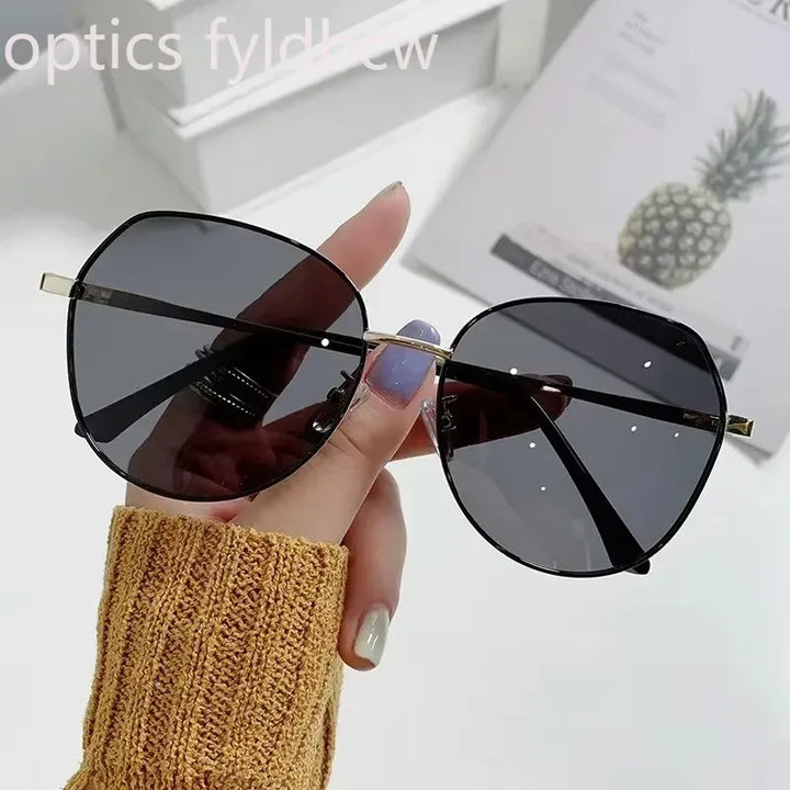 Custom Prescription Polarized Sunglasses – Oval Metal Frame for Women