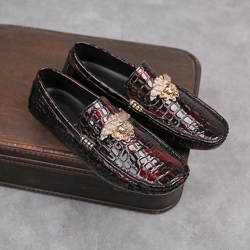 Men's Leather Casual Loafers Shoes-Shoes-Bennys Beauty World