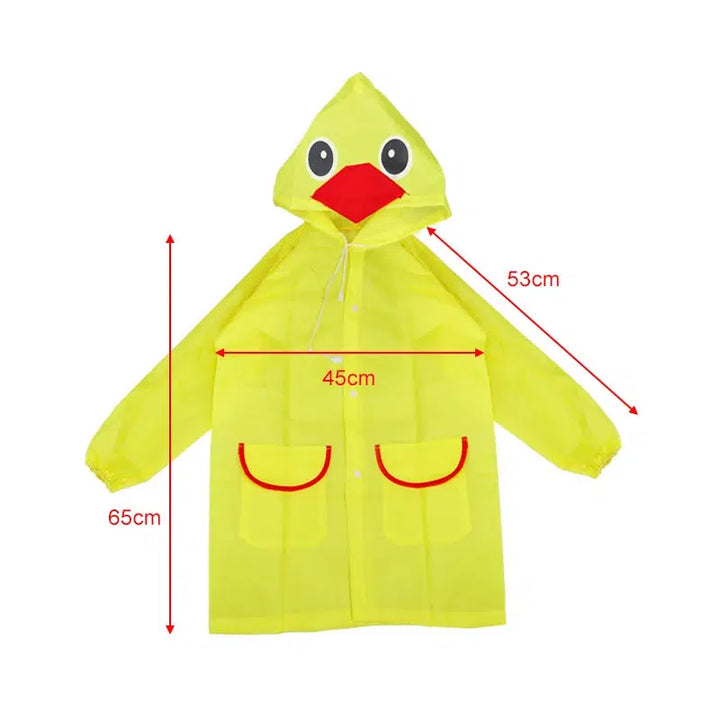 Waterproof raincoat for kids featuring cartoon animals-Suit-Bennys Beauty World