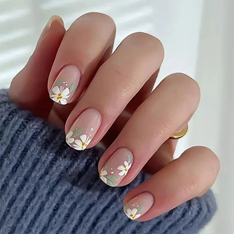 Short Square Press-On Nails – 24 Pcs Acrylic False Nail Tips | Bennys Beauty World-Nails-Bennys Beauty World