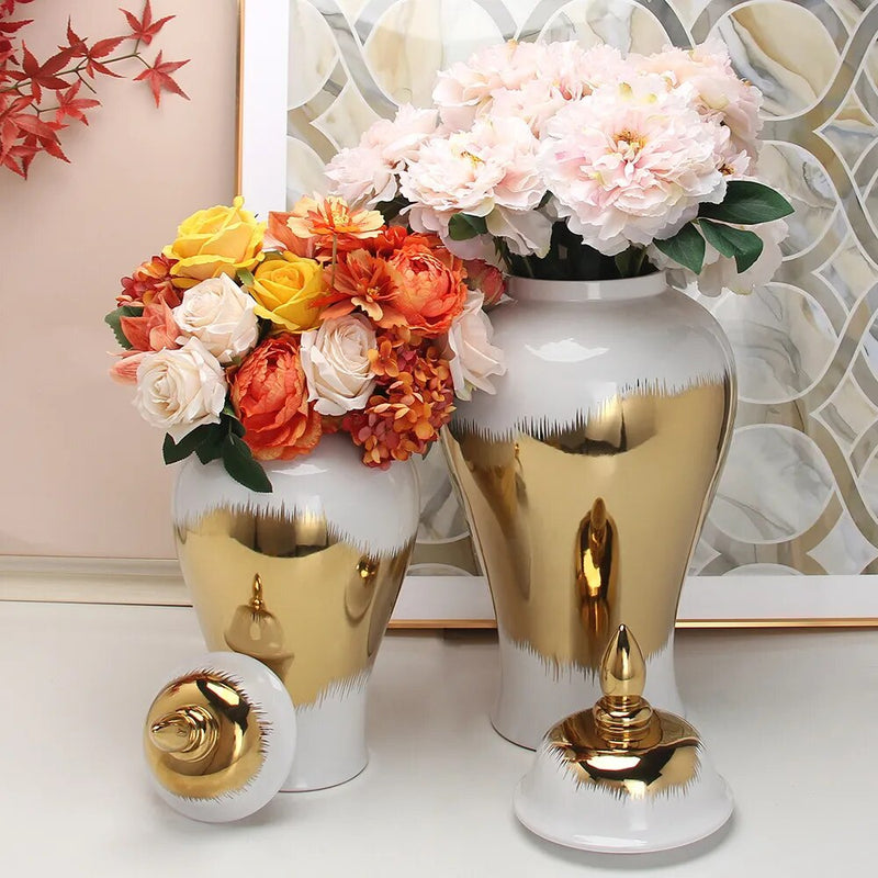 Ceramic flower vase for livingroom-Vase-Arlik interiors