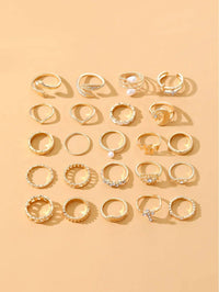 Knuckle Rings Cartoon Pearl Rings Set For Women-Rings-Bennys Beauty World