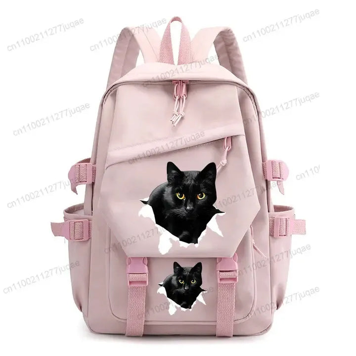 Back To School Cute Funny Cat Print Backpack-Backpack-Bennys Beauty World