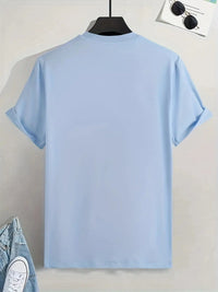 Men's 100 Cotton Paris Short Sleeve T-shirt Top Loose Tshirt