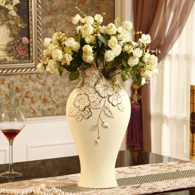 Ceramic Enamel Flower Vases-Vase-Arlik interiors