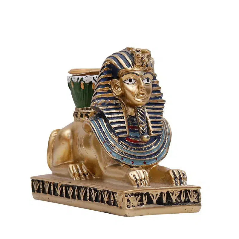 Resin Crafts Candleholder Egypt Anubis Sphinx Aromatherapy Candle Holders Decorative Handicraft Ornaments Home Decoration-Arlik interiors