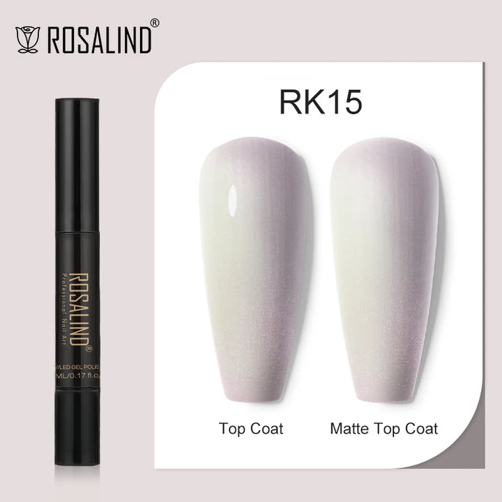 ROSALIND Nail Gel Pen Nail Gel Polish Soak Off UV LED Top Coat