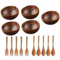 Wooden Tableware Spoon And Bowl Set-Bowl-Arlik interiors