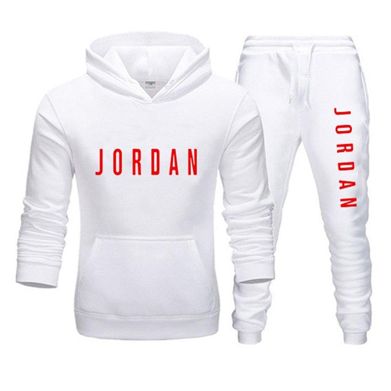 Men's Sweatshirt Sets Solid Color Hoodies+ Sweatpants 2Pcs Tracksuit-Hoodie-Bennys Beauty World