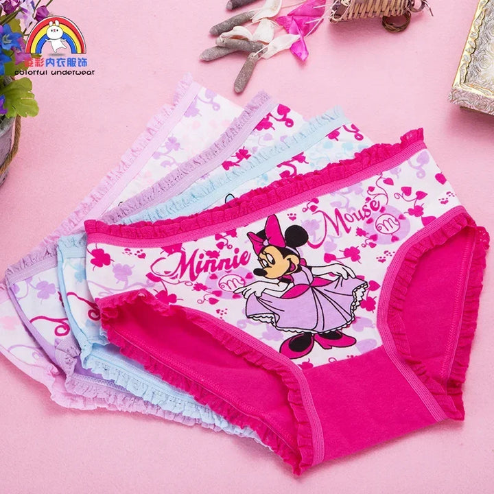 4 Pieces/Lot 2-12Y Children Underwear High Quality Cotton Girls Panties