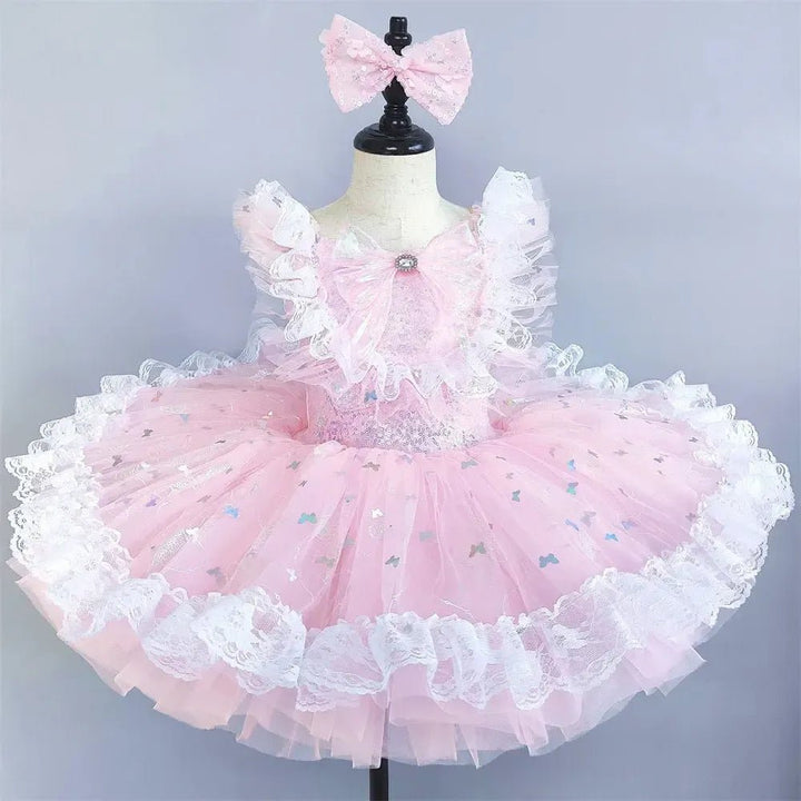 Girls Ballet Tutu Dress – Sleeveless Dance Leotard &amp; Skirt - Bennys Beauty World
