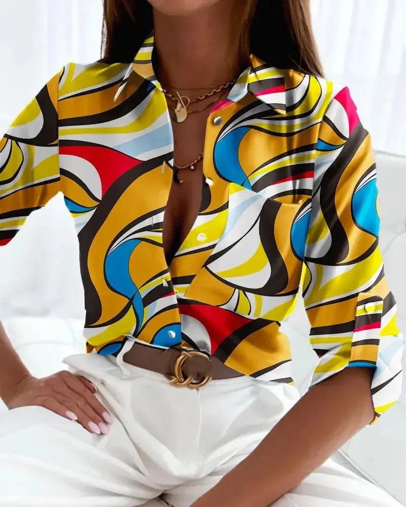 Elegant Women Blouse Spring and Autumn Temperament Top-Blouse-Bennys Beauty World