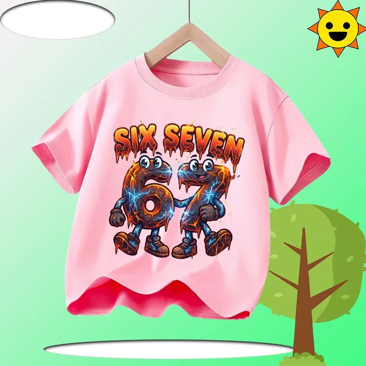 Kids Funny Printed Cotton T-Shirt
