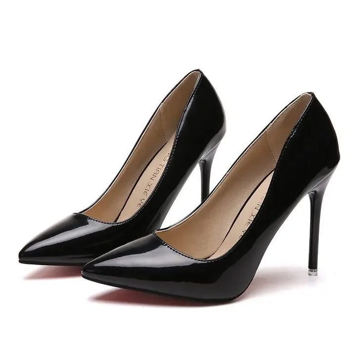 Women Shoes Pointed Toe Pumps Patent Leather Dress High Heels