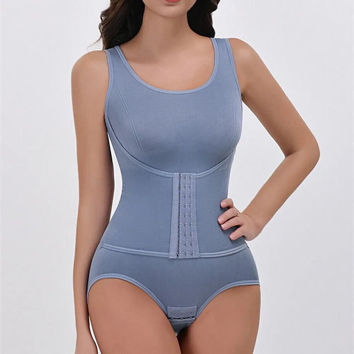 Bodysuit Shapewear With Zipper Belt For Women