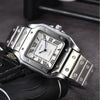 Mens Fashion Classic Square Steel Waterproof Watch-Watches-Bennys Beauty World