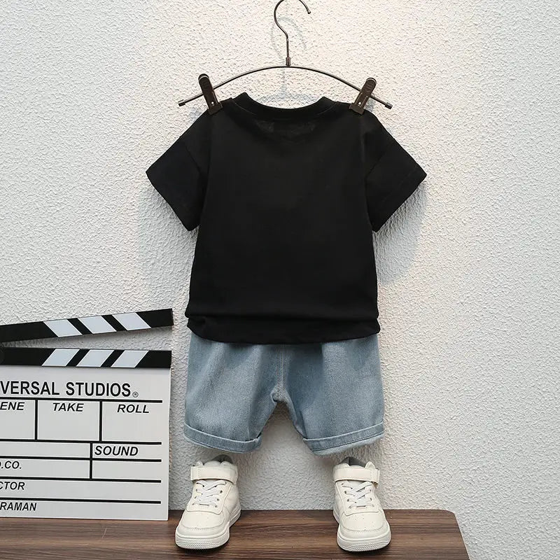Baby &amp; Toddler Cartoon T-Shirt &amp; Shorts Set | 2-Piece Summer Outfit | Ages 0–5