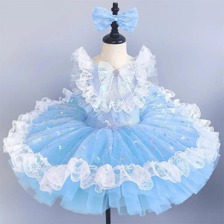 Girls Ballet Tutu Dress – Sleeveless Dance Leotard &amp; Skirt - Bennys Beauty World