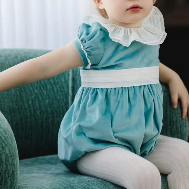 Winter Girl Dress Christmas Velvet Fabric Toddler Clothing
