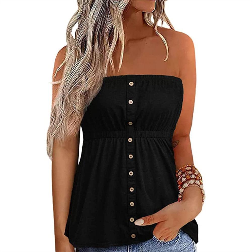 Womens Strapless Cropped Tube Top Tank -  Canada
