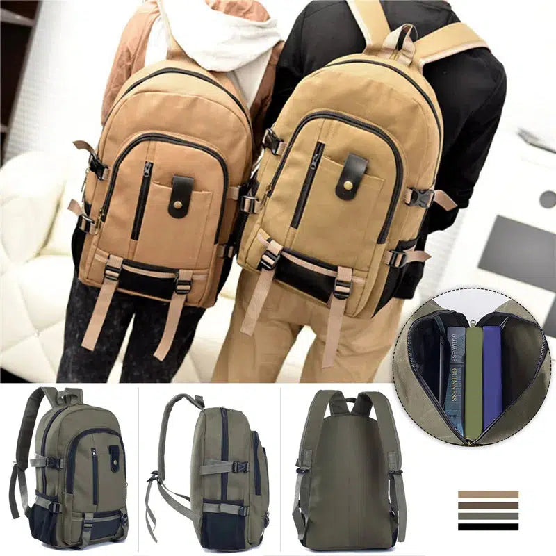 Travel Backpack Mens Tactical Military Canvas Large Capacity Backpacks-backpack-Bennys Beauty World