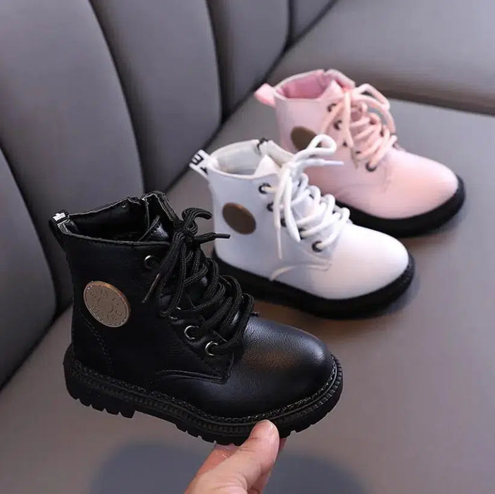 Kids Boots Boys Shoes Fall And Winter Leather Children Boots-Bennys Beauty World