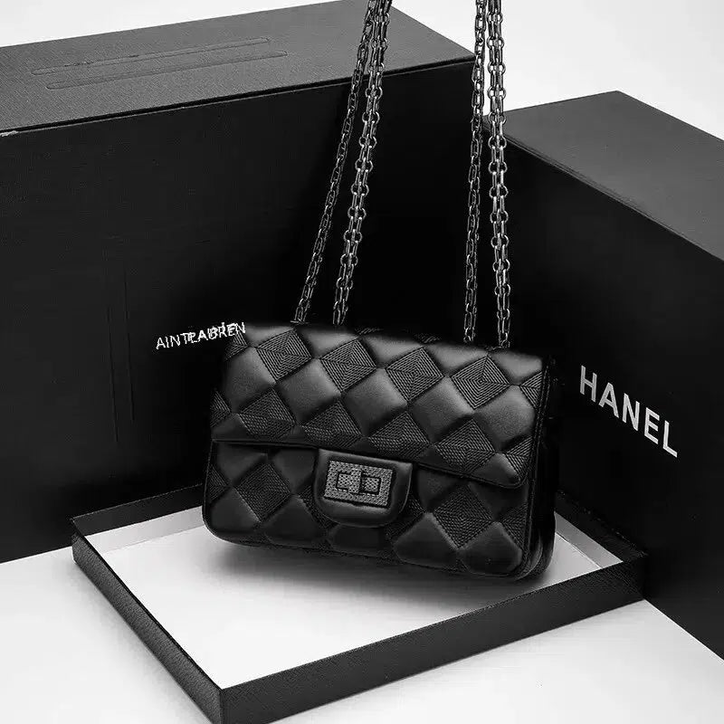 23 Years Leather Small Fragrance Embroidery Crossbody Chain Bag High Quality Precise Elegant Versatile Lady Bag-Bennys Beauty World