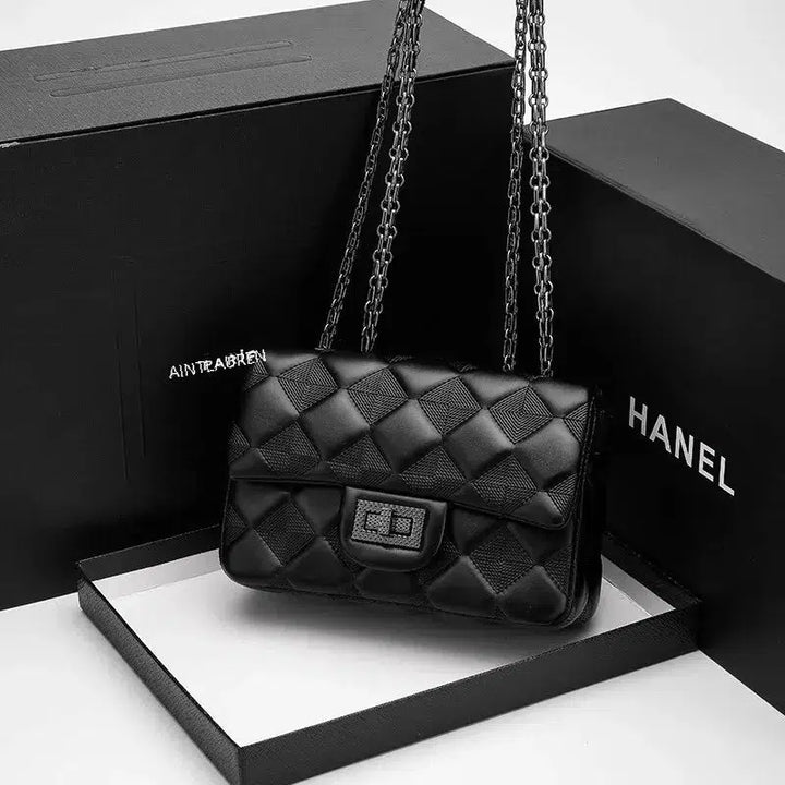 23 Years Leather Small Fragrance Embroidery Crossbody Chain Bag High Quality Precise Elegant Versatile Lady Bag-Bennys Beauty World
