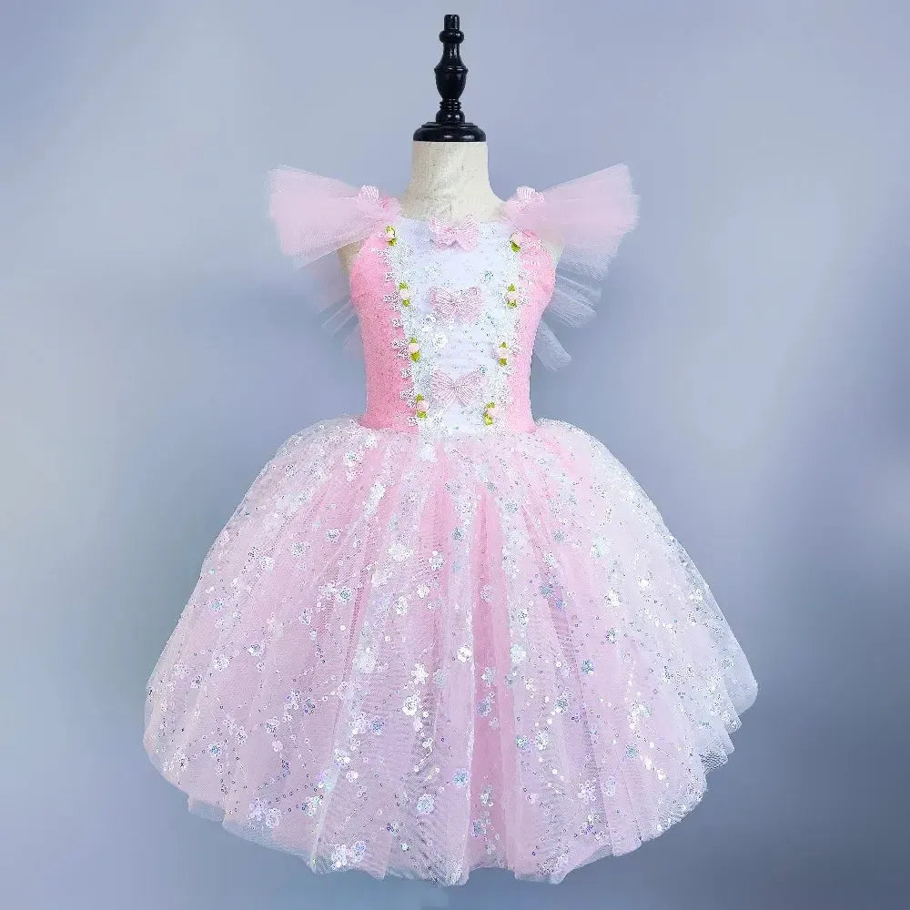 Kids Clothes Summer Princess Performance Fairy Children Clothing Tutu Dresses Girls Dance Wear Stage Costumes Ballet Dress-Bennys Beauty World