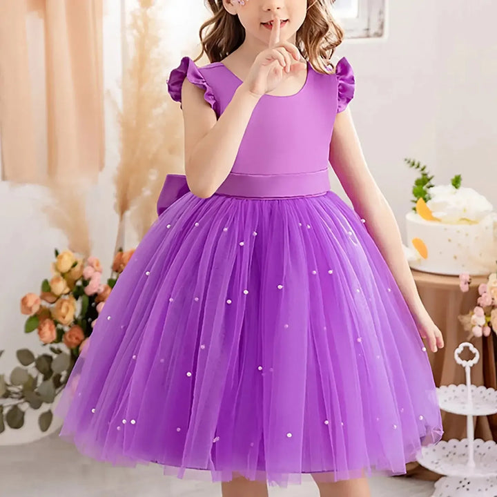 Girls Flower Girl Dress – Christmas &amp; Party (18M–9Y) - Bennys Beauty World