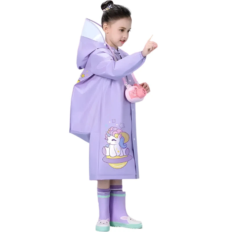 Kids Raincoat Wateproof Childrens Dinosaur Rain Coat-kids clothing-Bennys Beauty World